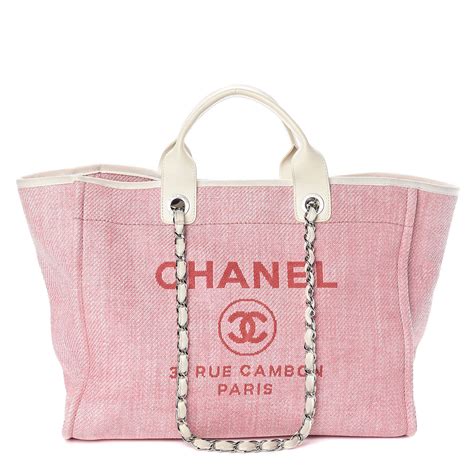 chanel large shopping bag pink|Chanel clear tote bag.